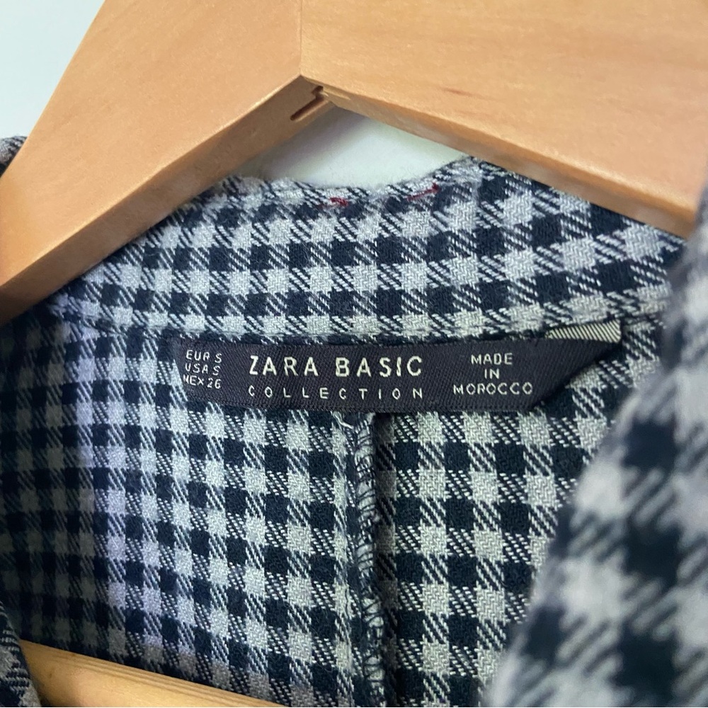 Zara Basic Collection Gingham Flannel Plaid Mini … - image 2